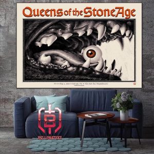 Queens Of The Stone Age Show At The Red Hat Amphitheatre In Raleigh NC On May 2nd 2024 Home Decor Poster Canvas
