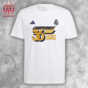 Real Madrid La Liga Champions 2024 Merchandise Adidas Mens Campeones 36 Limited Edition Unisex T-Shirt
