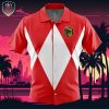 Red Ranger Ninjetti Mighty Morphin Power Rangers Beach Wear Aloha Style For Men And Women Button Up Hawaiian Shirt