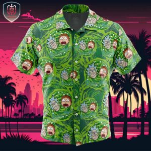 Rick and Morty Trippy Cosmic Rick Beach Wear Aloha Style For Men And Women Button Up Hawaiian Shirt