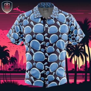 Rimuru Tempest Slime That Time I got Reincarnated as a Slime Beach Wear Aloha Style For Men And Women Button Up Hawaiian Shirt