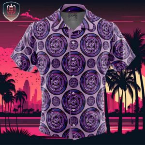 Rinnegan Naruto Shippuden Beach Wear Aloha Style For Men And Women Button Up Hawaiian Shirt