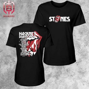 Rolling Stones Dateback Hackney Diamonds Tour’24 Place List Merchandise Limited Two Sides Unisex T-Shirt