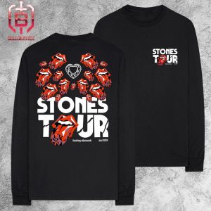 Rolling Stones Hackney Diamonds Tongues Tour 2024 Merchandise Limited Two Sides Unisex T-Shirt