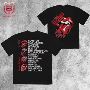 Rolling Stones Hackney Diamonds Tour’24 Carat Vintage Washed Dateback Place List Merchandise Limited Two Sides Unisex T-Shirt