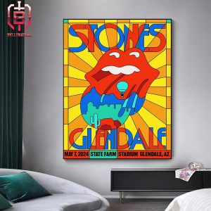 Rolling Stones Show At State Farm Stadium In Glendale AZ On May 7th 2024 Home Decor Poster Canvas