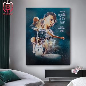 San Antonio Spurs Victor Wembanyama Rookie Of The Year Poster Gift For Fan Limited Version Home Decor Poster Canvas