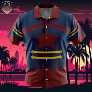 Simon Coat Gurrenn Lagan Beach Wear Aloha Style For Men And Women Button Up Hawaiian Shirt