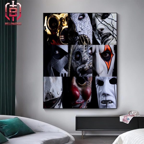 Slipknot Revealed New Mask Of All Member In 2024 Home Decor Poster Canvas