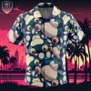 Snorlax Pattern Pokemon Beach Wear Aloha Style For Men And Women Button Up Hawaiian Shirt
