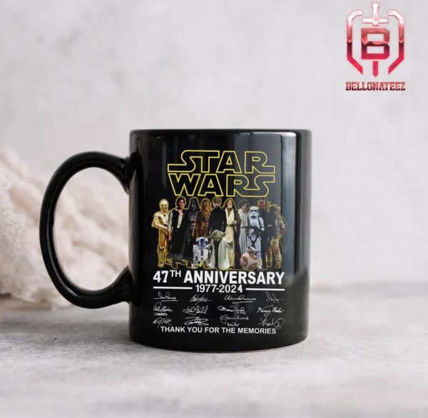 Star Wars Day May 4th 47th 1977-2024 Anniversary Thank For The Memories Drink Coffee Ceramic Mug