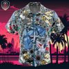 Steel Type Pattern Pokemon Beach Wear Aloha Style For Men And Women Button Up Hawaiian Shirt
