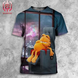 Superman-themed Of David Corenswet Poster For Garfield The Movie All Over Print Shirt