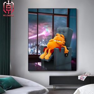 Superman-themed Of David Corenswet Poster For Garfield The Movie Home Decor Poster Canvas