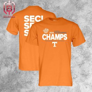 Tennessee Volunteers 2024 SEC Baseball Conference Tournament Champions Locker Room Two Sides Unisex T-Shirt