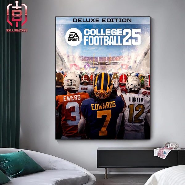 The Cover For EA College Football 25 Deluxe Edition Has Been Released Home Decor Poster Canvas