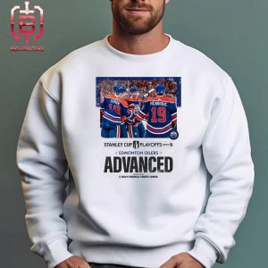 The Edmonton Oilers Are On Their Way To The Second Round Of The Stanley Cup NHL Playoffs 2023-2024 Unisex T-Shirt