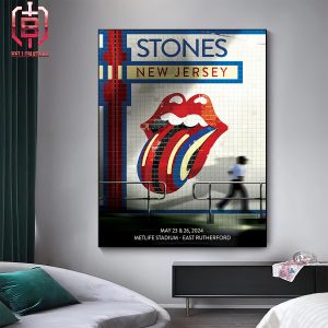 The Rolling Stones Poster Show At Metlife Stadium East Rutherford In New Jersey On May 23rd And 26th 2024 Home Decor Poster Canvas