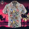 Toad Pattern Super Mario Beach Wear Aloha Style For Men And Women Button Up Hawaiian Shirt