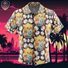 Togepi Pattern Pokemon Beach Wear Aloha Style For Men And Women Button Up Hawaiian Shirt