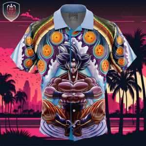Trippy Ultra Instinct Goku Dragon Ball Super Beach Wear Aloha Style For Men And Women Button Up Hawaiian Shirt