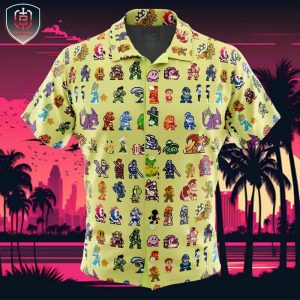 Ultimate Roster Super Smash Bros Beach Wear Aloha Style For Men And Women Button Up Hawaiian Shirt
