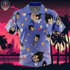Vegeta Pattern Dragon Ball Beach Wear Aloha Style For Men And Women Button Up Hawaiian Shirt