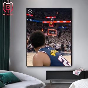 View Of The Buzzer Beater Of Jamal Murray In Last Second Of First Half Game 4 Nuggets Versus Wolves NBA Playoffs 2023-2024 Home Decor Poster Canvas