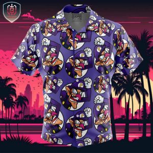 Waluigi Super Mario Beach Wear Aloha Style For Men And Women Button Up Hawaiian Shirt