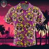 Water Type Pattern Pokemon Beach Wear Aloha Style For Men And Women Button Up Hawaiian Shirt
