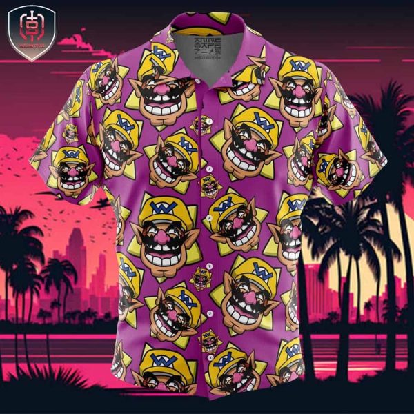 Wario Super Mario Beach Wear Aloha Style For Men And Women Button Up Hawaiian Shirt