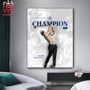Xander Schauffele Is 2024 PGA Championship Winner Home Decor Poster Canvas