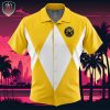Yellow Ranger Ranger Ninjetti Mighty Morphin Power Rangers Beach Wear Aloha Style For Men And Women Button Up Hawaiian Shirt