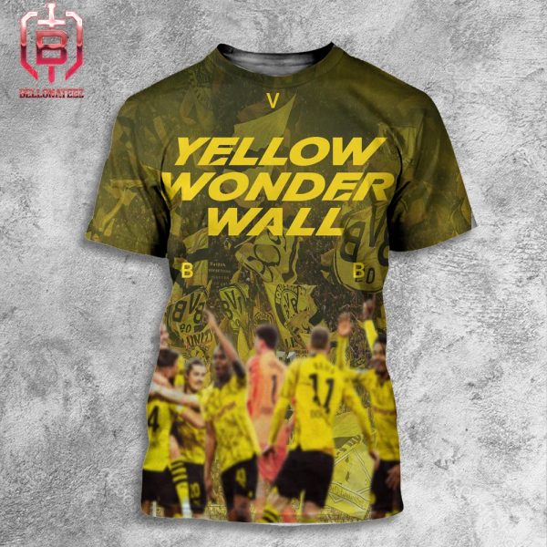 Yellow Wonder Wall BVB Borussia Dortmund Will Play At Wembley UCL Finale UEFA Champions Leagues Final 2023-2024 All Over Print Shirt