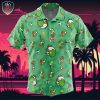 Yoshi Super Mario Bros Beach Wear Aloha Style For Men And Women Button Up Hawaiian Shirt