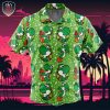 Yoshi Pattern Super Mario Beach Wear Aloha Style For Men And Women Button Up Hawaiian Shirt