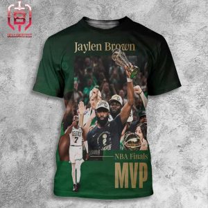 2024 Bill Russell Finals MVP Is Jaylen Brown Boston Celtics All Over Print Shirt