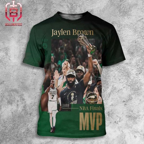 2024 Bill Russell Finals MVP Is Jaylen Brown Boston Celtics All Over Print Shirt