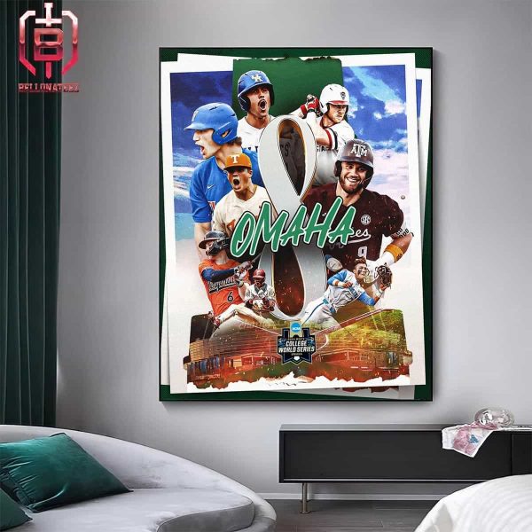 2024 NCAA Baseball Men’s College World Series The Omaha 8 Home Decor Poster Canvas