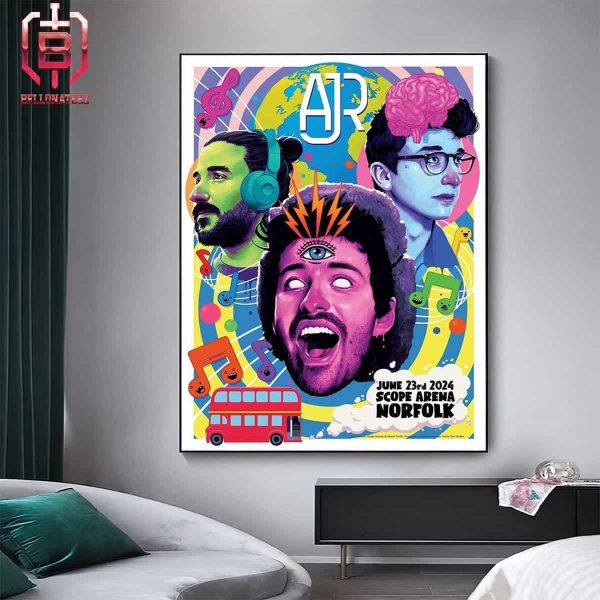AJR Brother Maybe Man Tour Merch Limited Poster At Scope Arena Norfolk On June 23 2024 Home Decor Poster Canvas