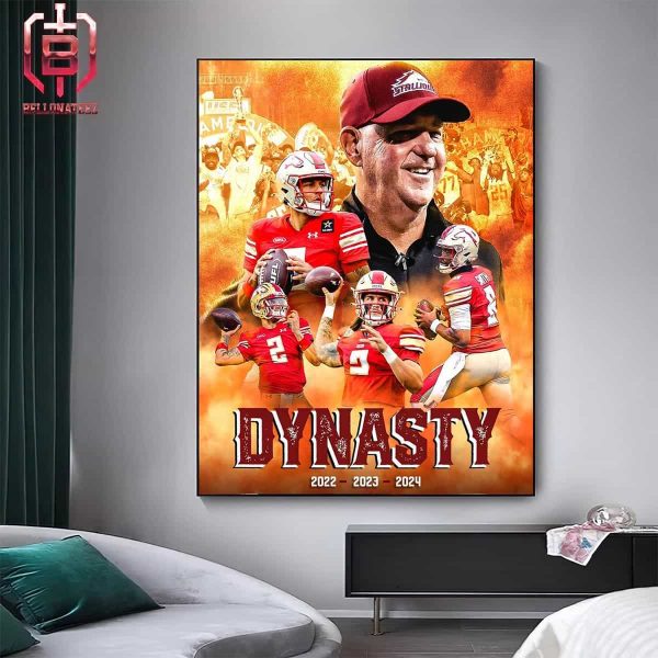 Birmingham Stallions Dynasty With 3 Peat Champions After 2024 UFL Champions Home Decor Poster Canvas