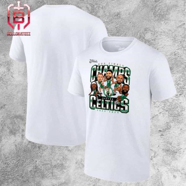 Boston Celtics 2024 NBA Finals Champions Pull Up Jumper Caricature Unisex T-Shirt