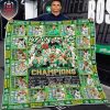 2024 NBA Finals Champions Banner 18 Boston Celtics All Players And Signature Washable Room Decor Fleece Blanket