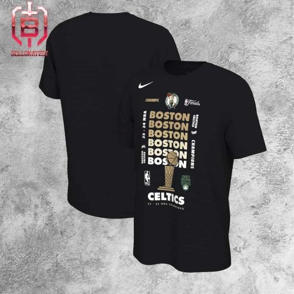 Boston Celtics Nike 2024 NBA Finals Champions Celebration Expressive Unisex T-Shirt