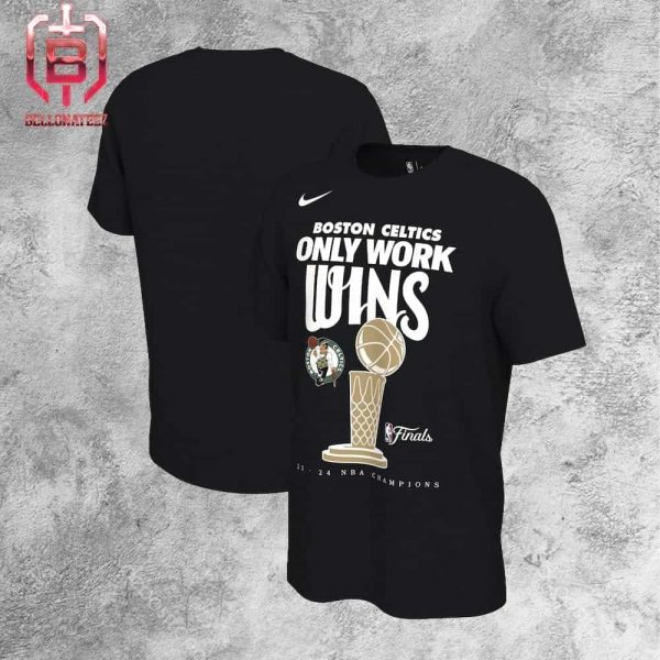 Boston Celtics Nike 2024 NBA Finals Champions Celebration Trophy Unisex T-Shirt
