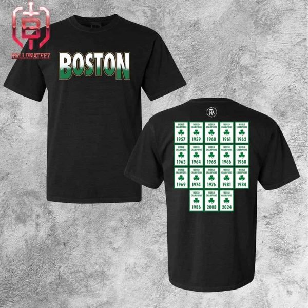 Boston Celtics With 18-Time NBA Champions In Franchise History Two Sides Unisex T-Shirt