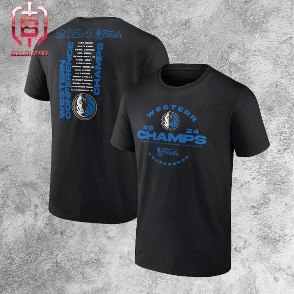 Dallas Mavericks 2024 Western Conference Champions Jump Ball Roster Two Sides Unisex T-Shirt
