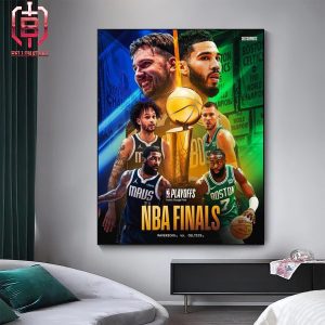 Dallas Mavericks Versus Boston Celtics Head To Head Match Up In The 2024 NBA Finals Home Decor Poster Canvas