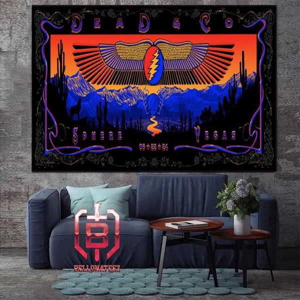 Dead And Company Event Poster Dead Forever At The Sphere Las Vegas NV On June 22 2024 Home Decor Poster Canvas