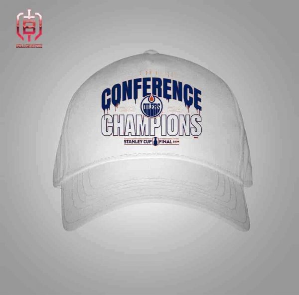 Edmonton Oilers Let’s Go Oilers 2024 Western Conference Champions Hometown Snapback Classic Hat Cap